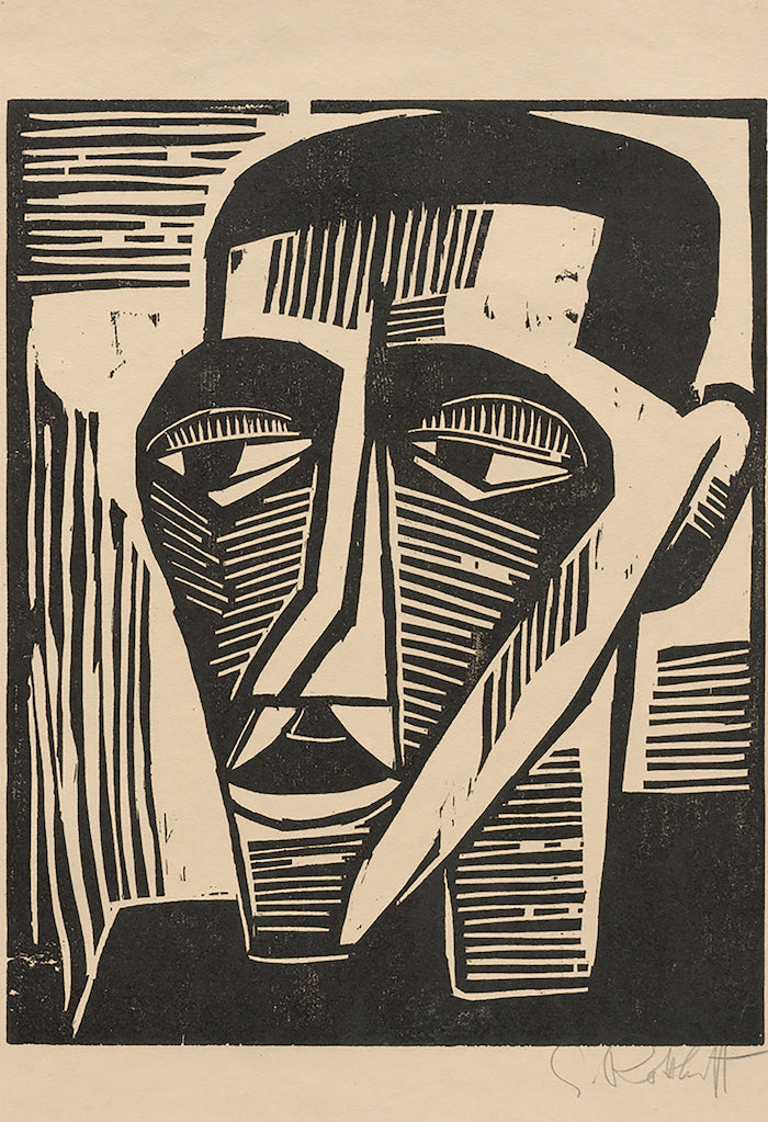 Head of a Man by Karl Schmidt-Rottluff, 1915 - Postcard