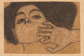 Cabeza de mujer de Egon Schiele, 1908 - Tarjeta de felicitación