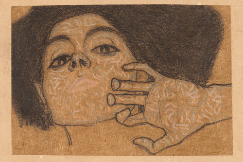 Cabeza de mujer de Egon Schiele, 1908 - Postal