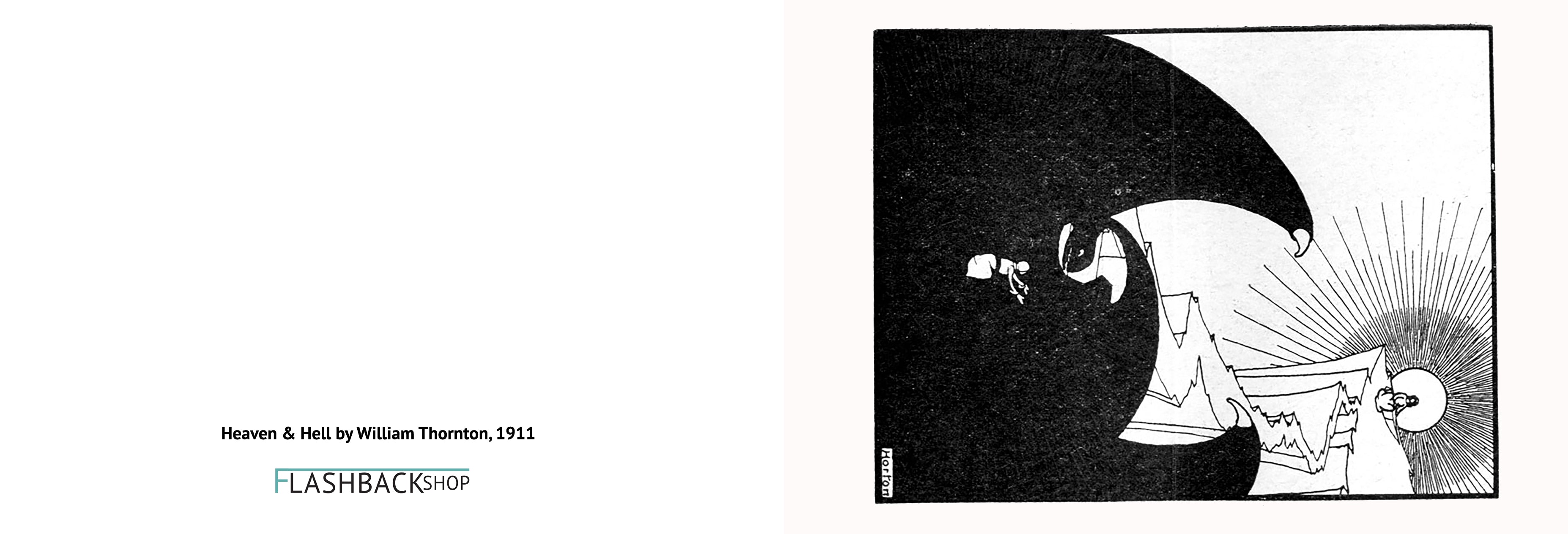 Heaven and Hell by William Thomas Horton, 1911 - Postcard