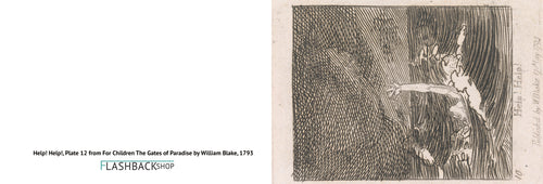 Hel! Help!, Plate 12 from For Children. The Gates of Paradise by William Blake, 1793 - Postcard
