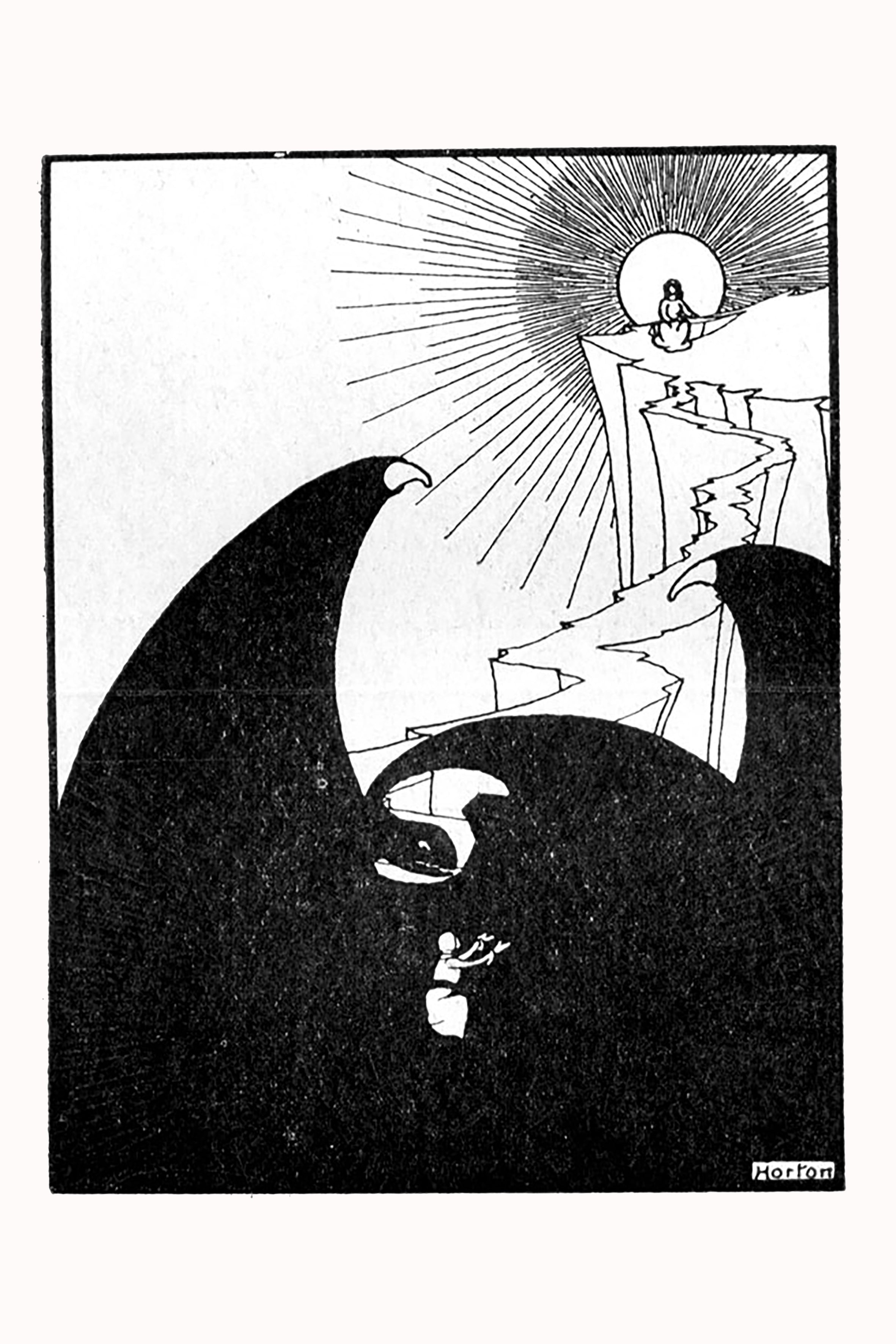 Heaven and Hell by William Thomas Horton, 1911 - Postcard