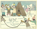 A fairy tale from the Hudson Bay from A Book of Hare Stories by Tom Seidmann-Freud - square greeting card