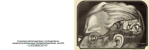 “In accordance with the latest theory…it is thought that we actually ‘see’ by electrical means.” The Electrical experimenter. July 1920 - Postcard