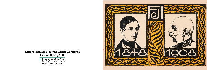 Vintage-style poster with portraits and text, featuring a decorative border.