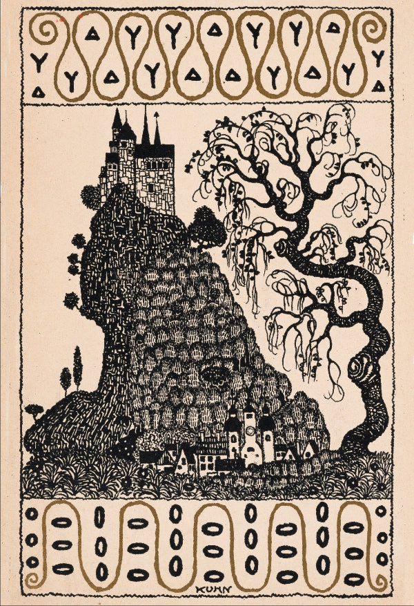 Landschaft mit Burg by Franz Bernhard Kuhn, 1912 - Postcard