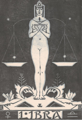 Libra by Henri van der Stok, 1870 - 1946 - Postcard