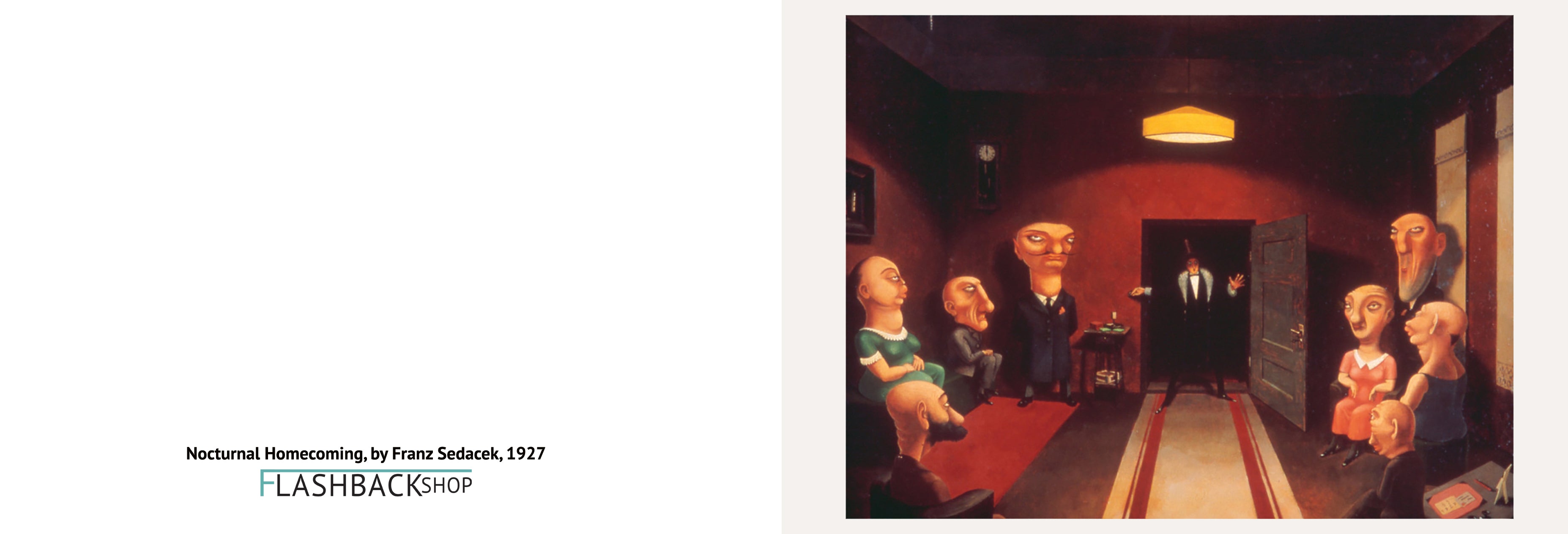 Nocturnal Homecoming by Franz Sedlacek, 1927 - Postcard