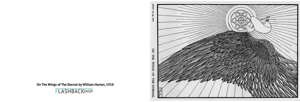 On The Wings of The Eternal by William Horton, 1910 - Postcard