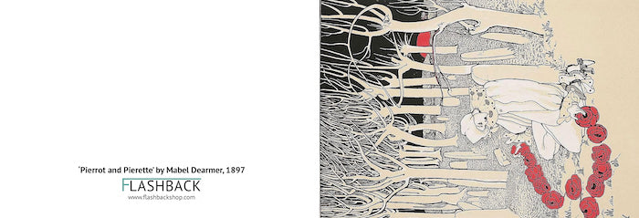 Pierrot and Pierette by Mabel Dearmer, 1897 - Postcard