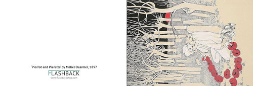 Pierrot and Pierette by Mabel Dearmer, 1897 - Postcard