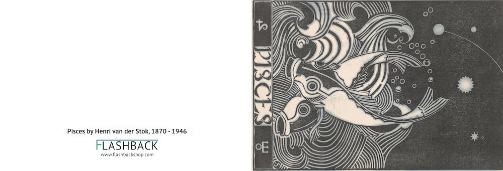 Piscis de Henri van der Stok, 1870 - 1946 - Postal