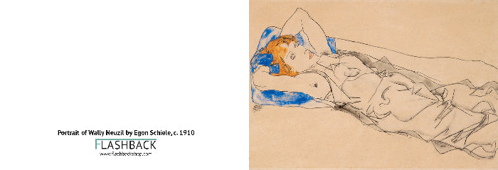Portrait of Wally Neuzil by Egon Schiele, c. 1910  - postcard