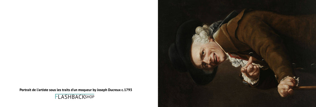 Portrait de l'artiste sous les traits d'un moqueur by Joseph Ducreux, 1793 - Postcard