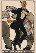 Postkarte der Wiener Werkstätte Nr. 529- Wiener Café - Carambol by Moriz Jung, 1911 - postcard