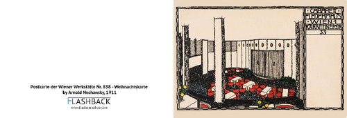 Postkarte der Wiener Werkstätte Nr. 838 - Weihnachtskarte by Arnold Nechansky, 1911 - postcard