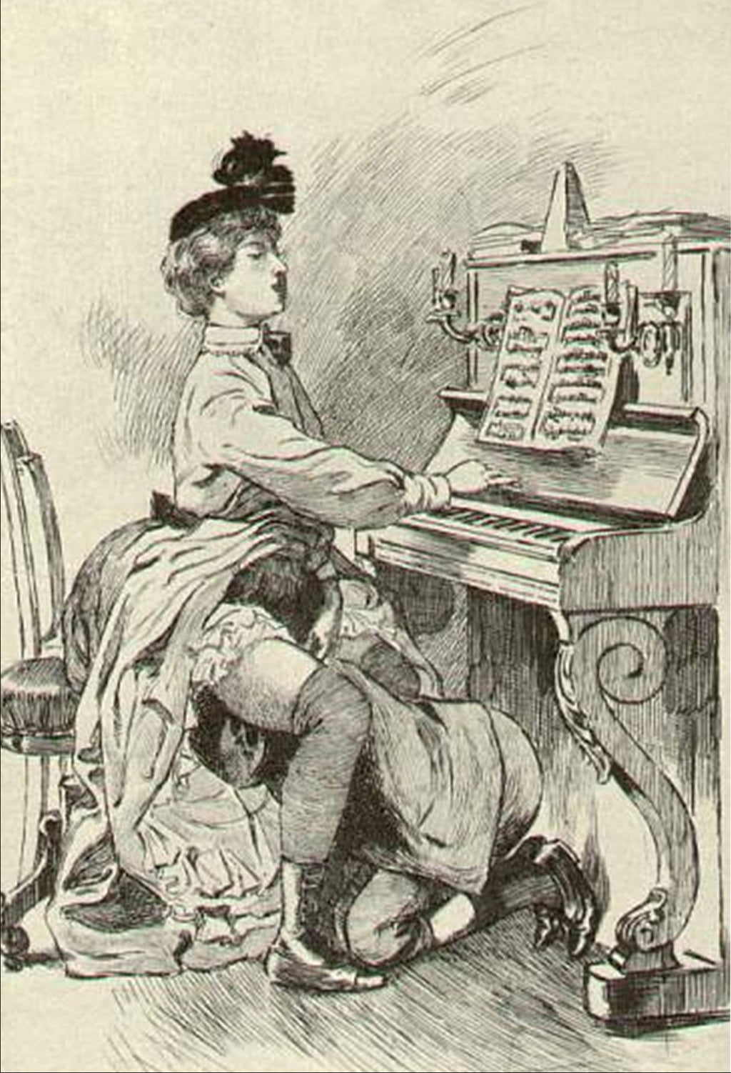 Presto agito, Illustration from La Grande Danse macabre des vifs by by Martin van Maele, 1905 - postcard Classic Postcard