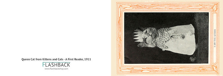 Queen Cat from Kittens and Cats - A First Reader, 1911 - Postcard
