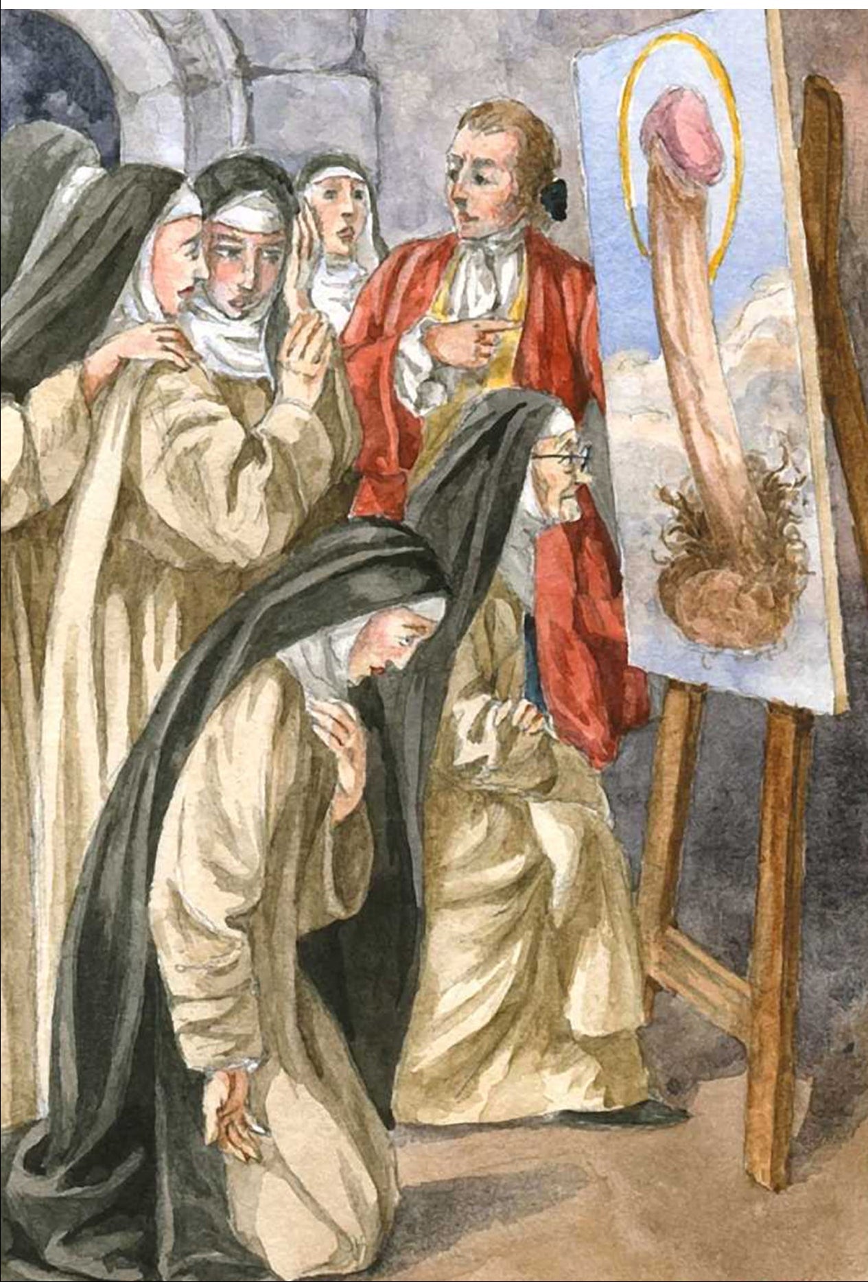 Religious_Art_from_Douze_aquarelles_e_rotiques_by_Martin_van_Mae_le_1925_-_Postcard