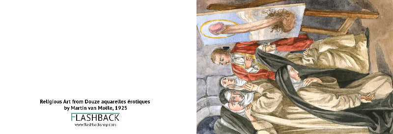 Religious Art from Douze aquarelles érotiques by Martin van Maële, 1925 - Postcard