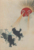 Russian Bears vs. Rising Sun. Culture, Japan circa 1904 - postcard