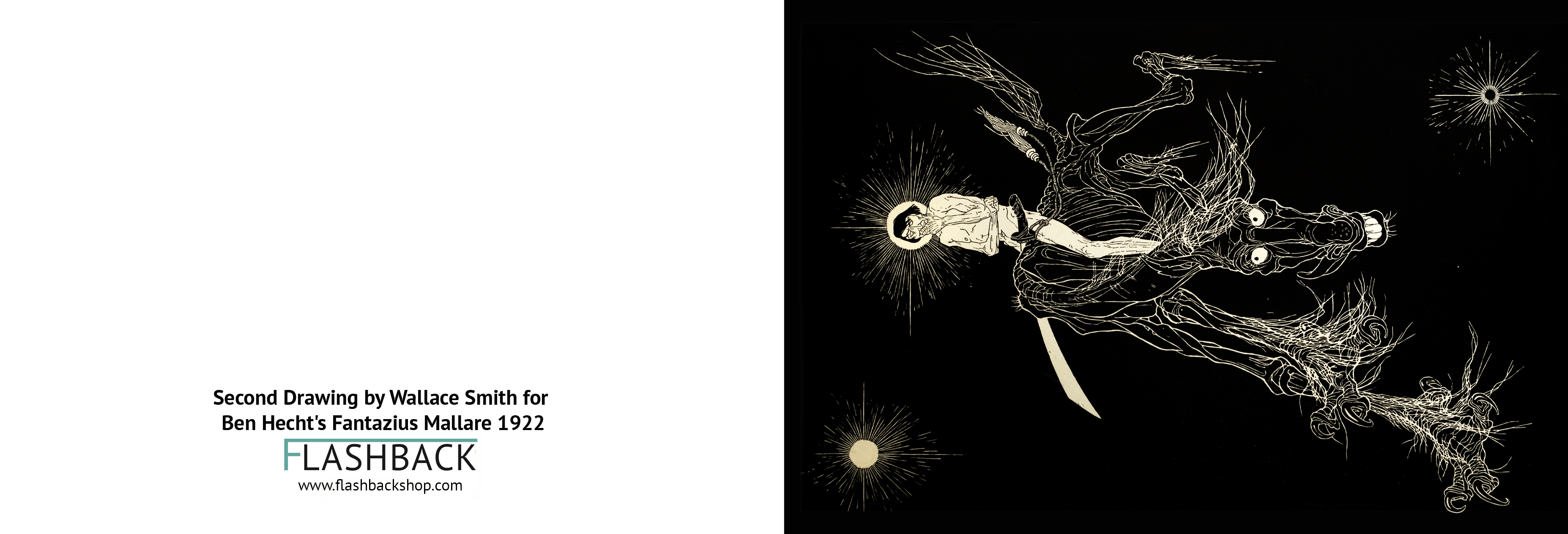 Second Drawing for Ben Hecht's Fantazius Mallare by Wallace Smith 1922 - postcard