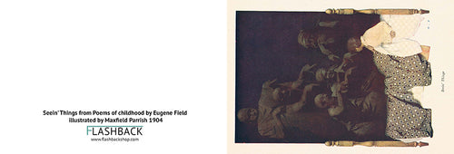 Viendo cosas de Poemas de la infancia de Eugene Field ilustrados por Maxfield Parrish, 1904 - Postal