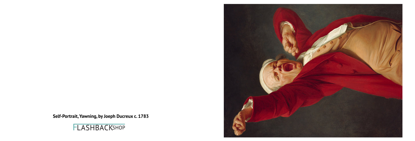 Self-portrait, yawning by Joseph Dureux, c. 1783 - Postcard
