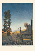Shuffle-shoon and Amber-locks from Poems of Childhood by Eugene Field illustrated by Maxfild Parrish, 1904 - Postcard