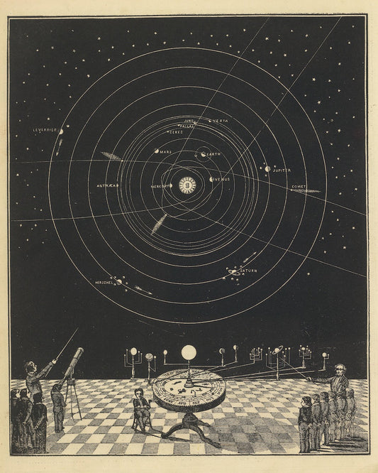 Smith's illustrated astronomy, designed for the use of the public or common schools in the United States. Illustrated with numerous original diagrams.' By Asa Smith, 1849 - Postcard