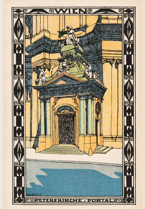 Decorative panel with artistic depiction of a scene, framed with decorative border and text 'Flashback'.