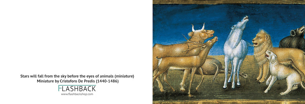 The End of the World: And the stars will fall from the sky and the animals will be afraid by Cristoforo De Predis, 1476 -  Postcard