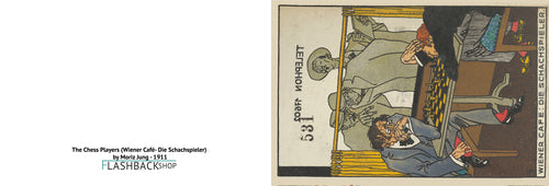 The Chess Players (Wiener Café- Die Schachspieler) by Moriz Jung Austrian, 1911 - Postcard