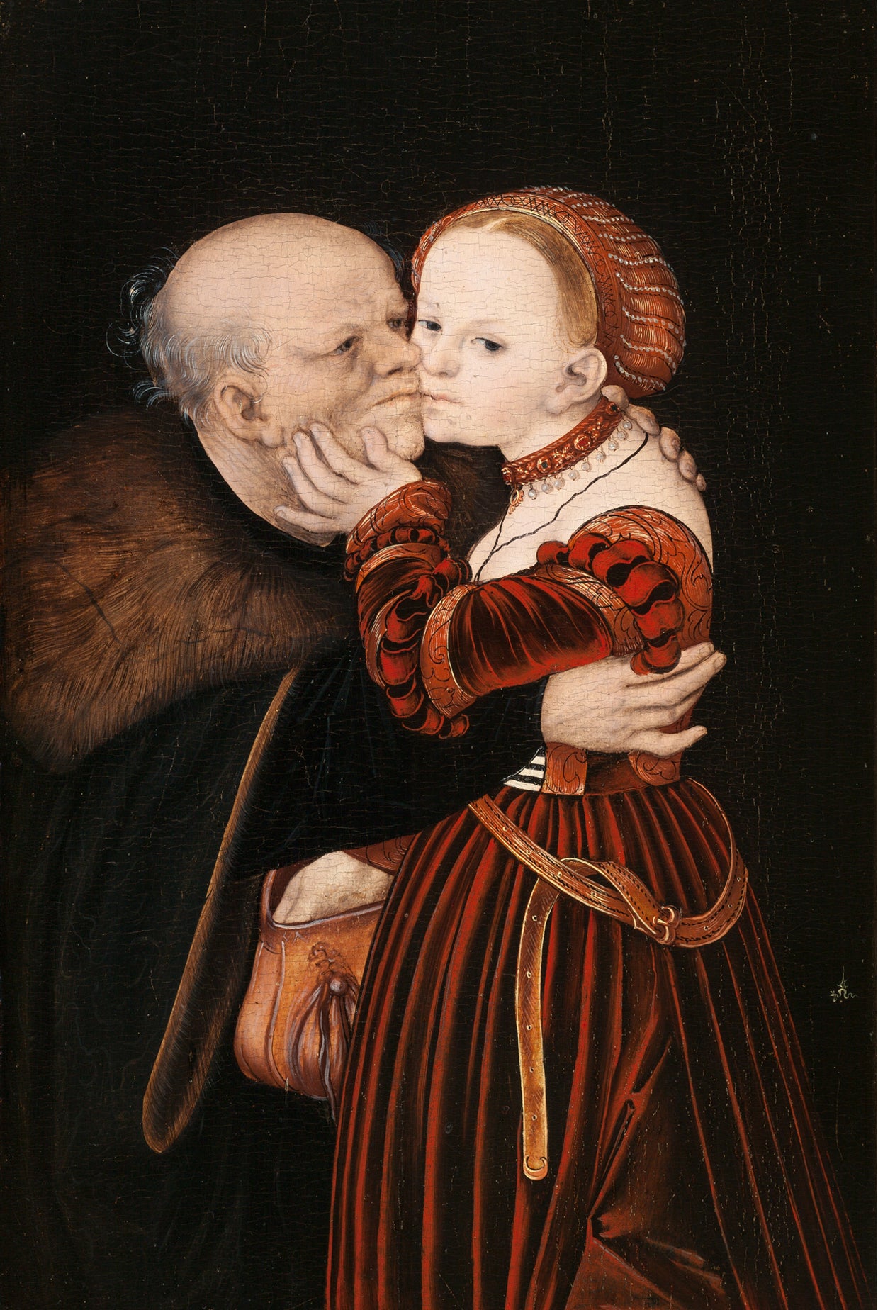 The Ill-Matched English Lovers by Lucas Cranach the Elder, 1489 - Postcard