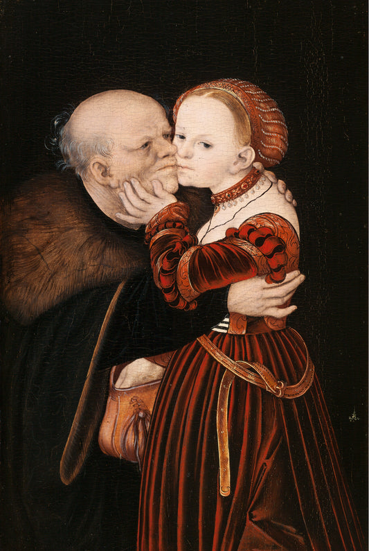 The Ill-Matched English Lovers by Lucas Cranach the Elder, 1489 - Postcard
