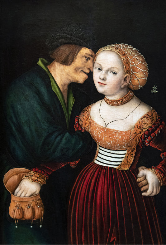 The Ill-Matched Lovers by Lucas Cranach the Elder, 1489 - Postcard