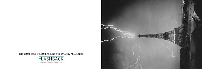 The Eiffel Tower, 9.20 p.m. June 3rd 1902 by M.G. Loppé - Postcard