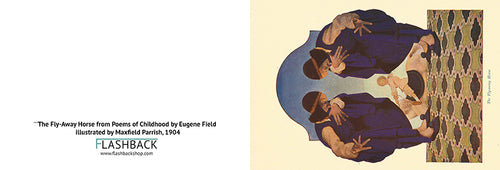 El caballo volador de Poemas de infancia de Eugene Field, ilustrado por Maxfield Parrish, 1904 - postal