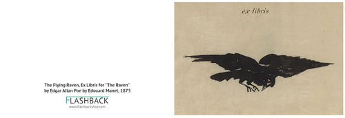 The Flying Raven, Ex Libris for The Raven by Edgar Allan Poe Edouard Manet 1875 - postcard Classic Postcard