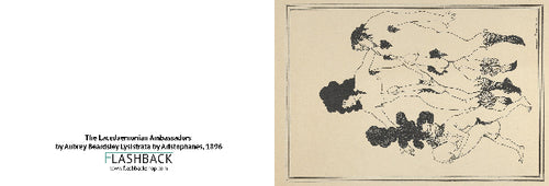 The Lacedaemonian Ambassadors by Aubrey Beardsley from the Lysistrata by Aristophanes, 1896 - postcard