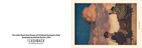 The Little Peach from Poems of Childhood by Eugene Field illustrated by Mafield Parrish, 1904 - Postcard