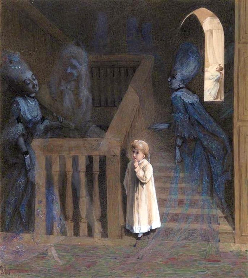 The_Party_on_The_Stairs_by_Adelaide_Sophia_Claxton_1875
