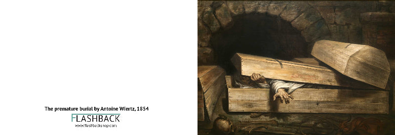 The premature burial by Antoine Wiertz, 1854 - postcard