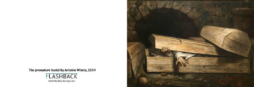 The premature burial by Antoine Wiertz, 1854 - postcard