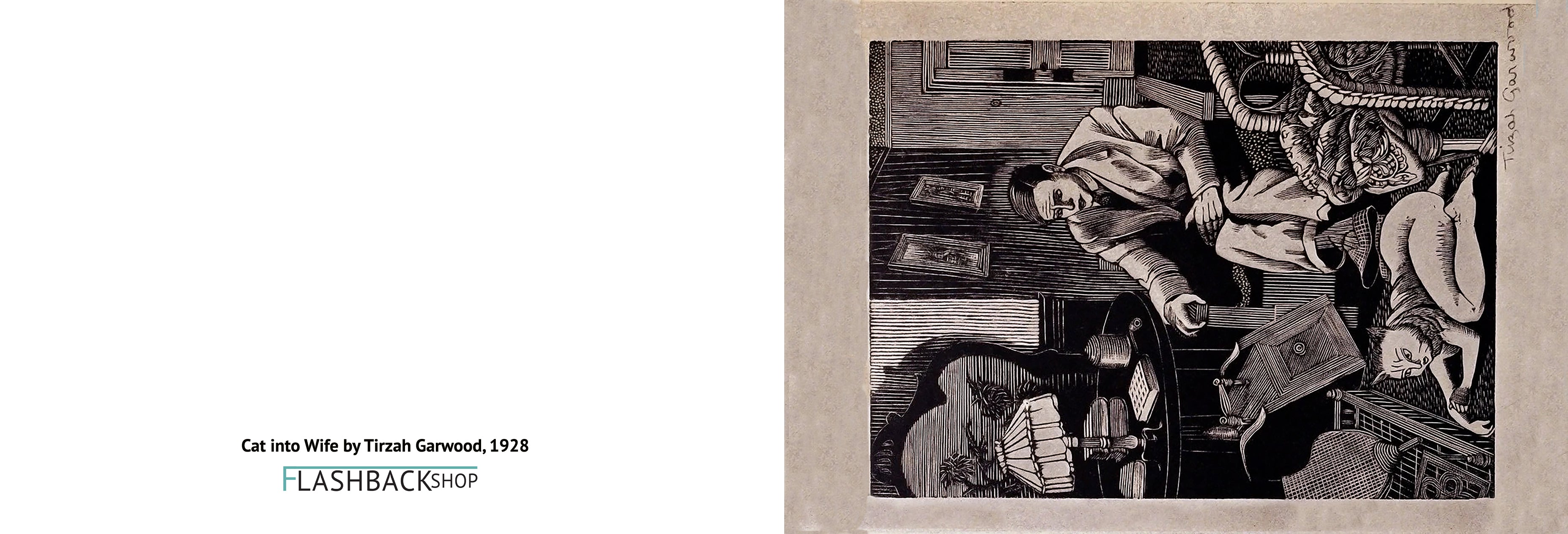 Cat into Wife by Tirzah Garwood, 1928 - Postcard