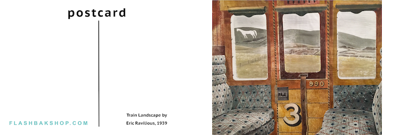 Paisaje de tren de Eric Ravilious, 1939 - Postal