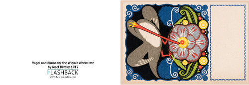 Vogel und Blume for the Wiener Werkstätte  by Josef Diveky, 1912 - postcard