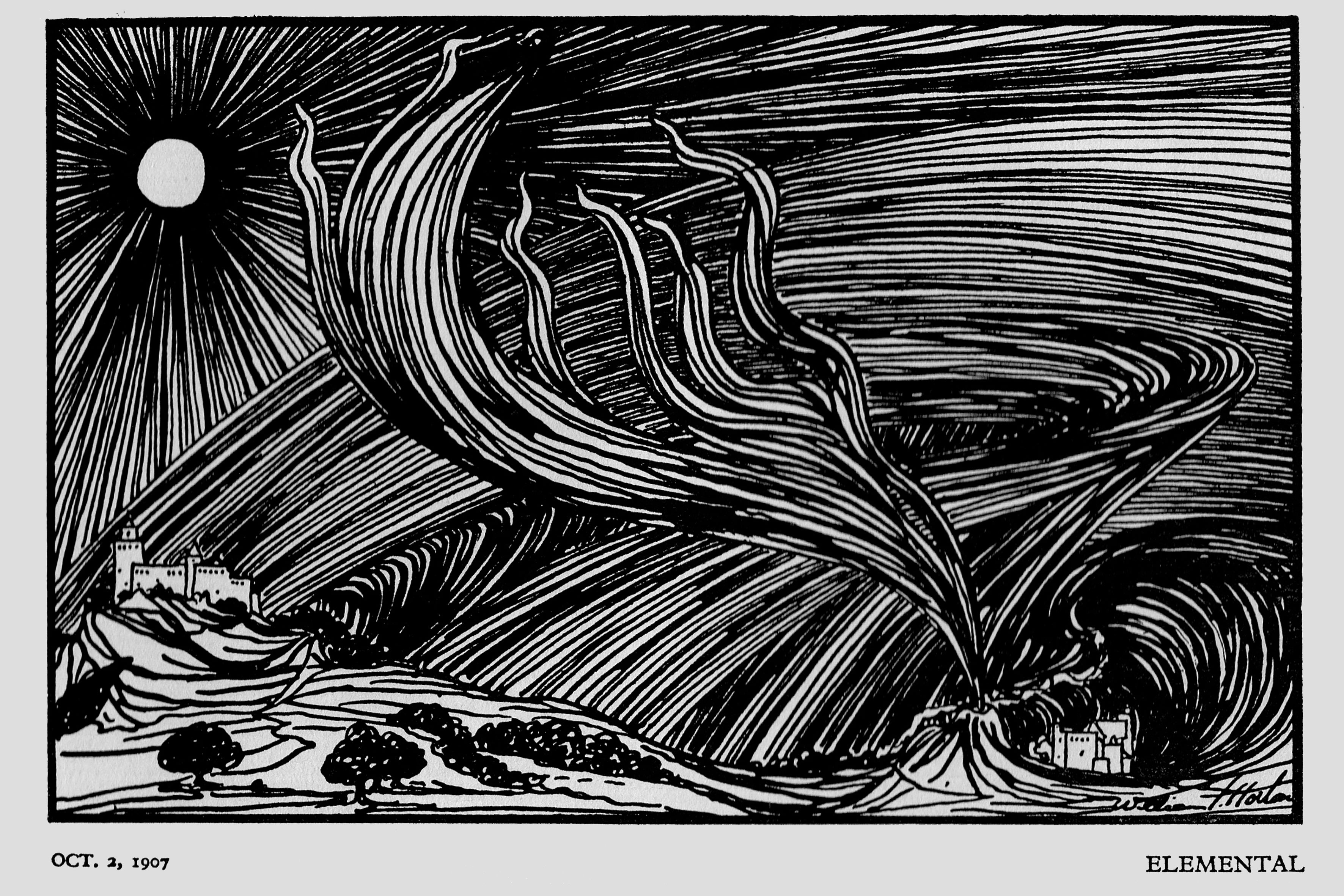 Elemental by William Thomas Horton (1864-1919) - Postcard