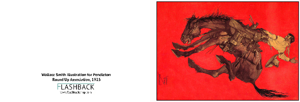 Wallace Smith illustration for Pendleton Round Up Association - postcard