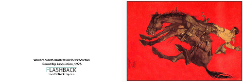 Wallace Smith illustration for Pendleton Round Up Association - postcard